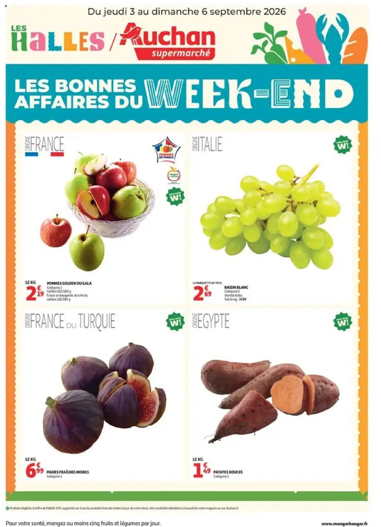 Prévisualisation de Auchan les bons plans du week-end dans votre super du magasin Auchan formulaire valide 03/09/2026
