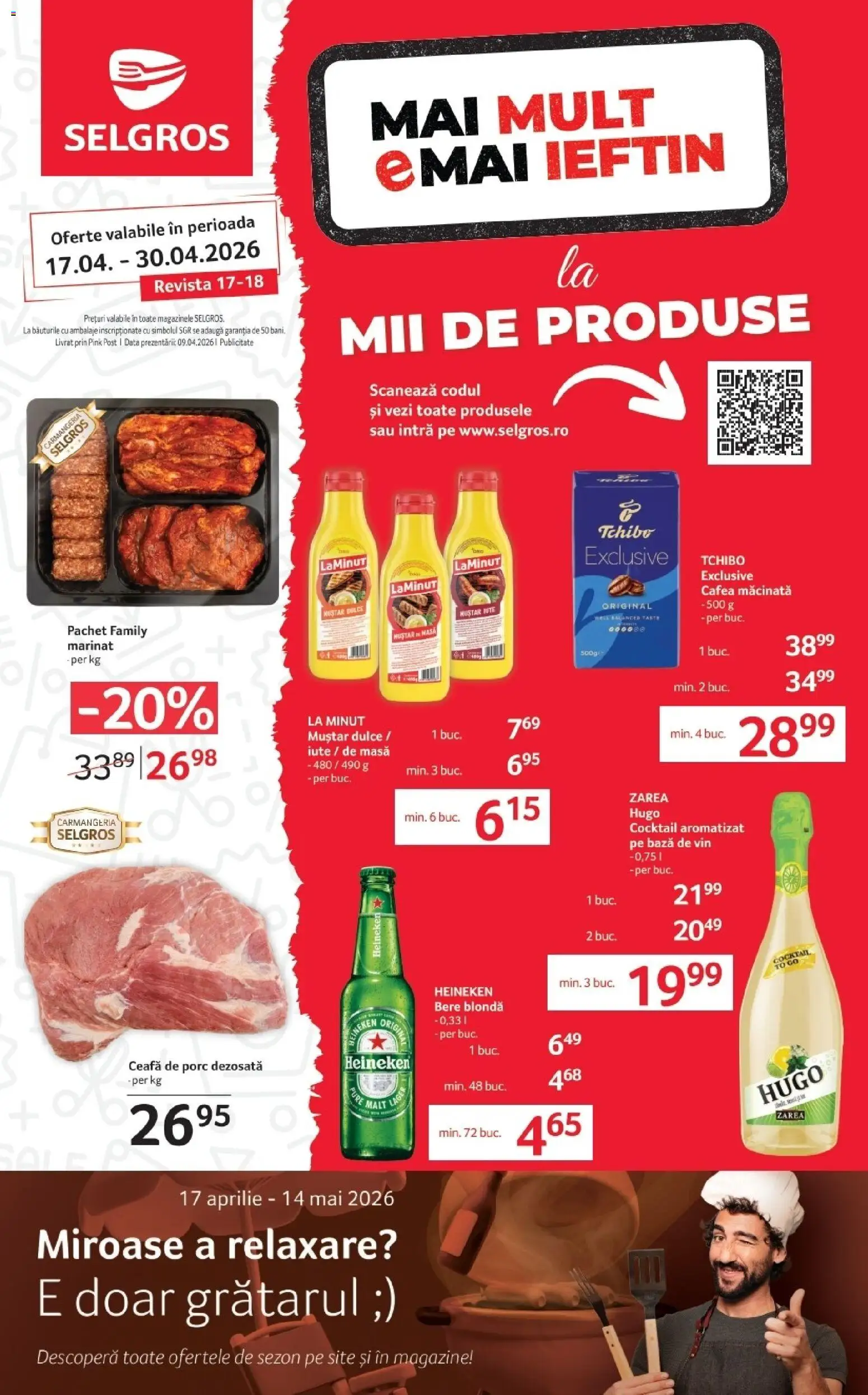 Previzualizarea de cataloage: Selgros Selgros Catalog Magazine Mici valabil de la 17.04.2026 - Cafea, Hugo, Cocktail, Masă, Bere, Vin, Ceafa de porc, Cafea macinata