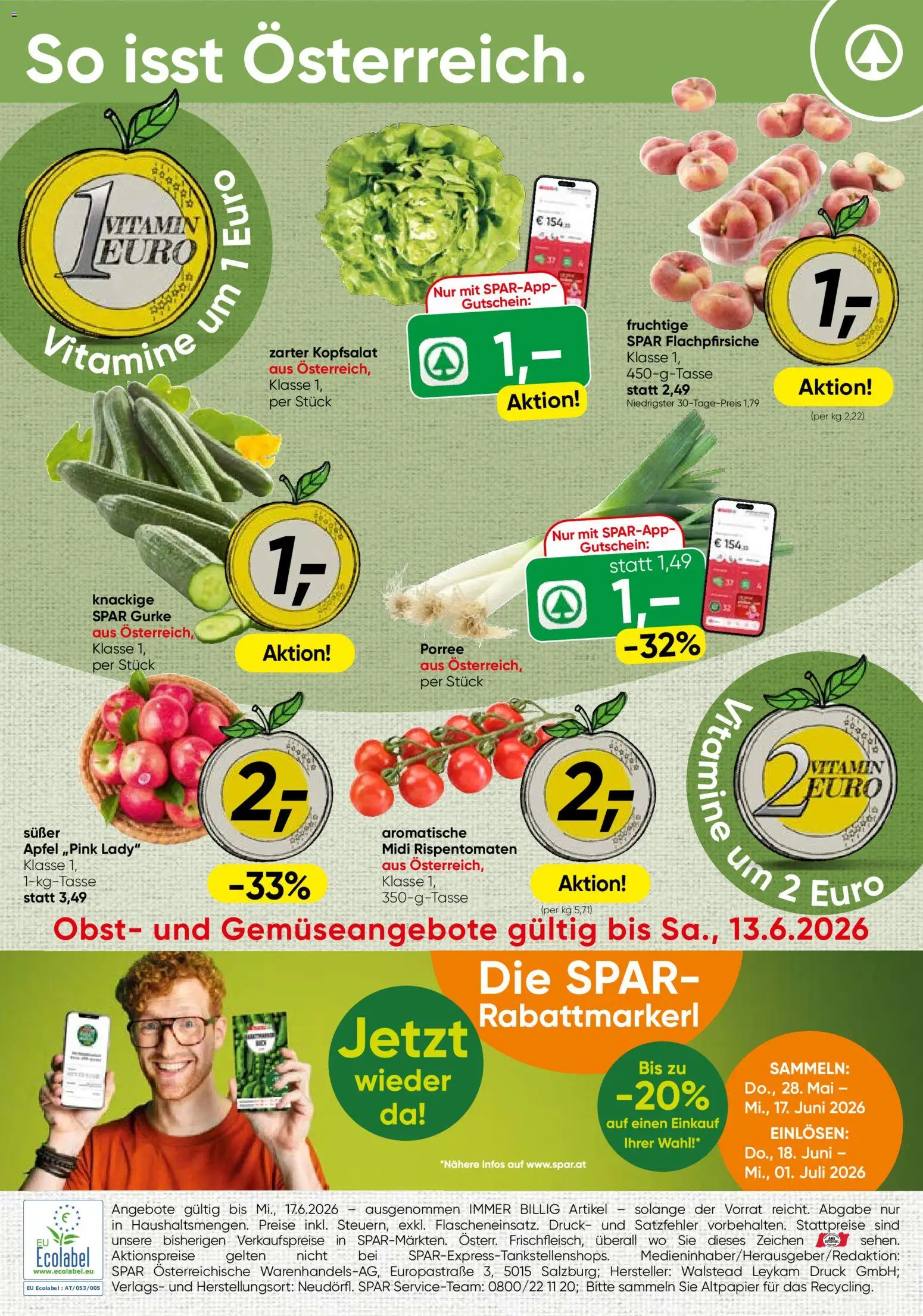Vorschau der Angebote: Spar Spar Obst & Gemüse gültig ab 08.06.2026