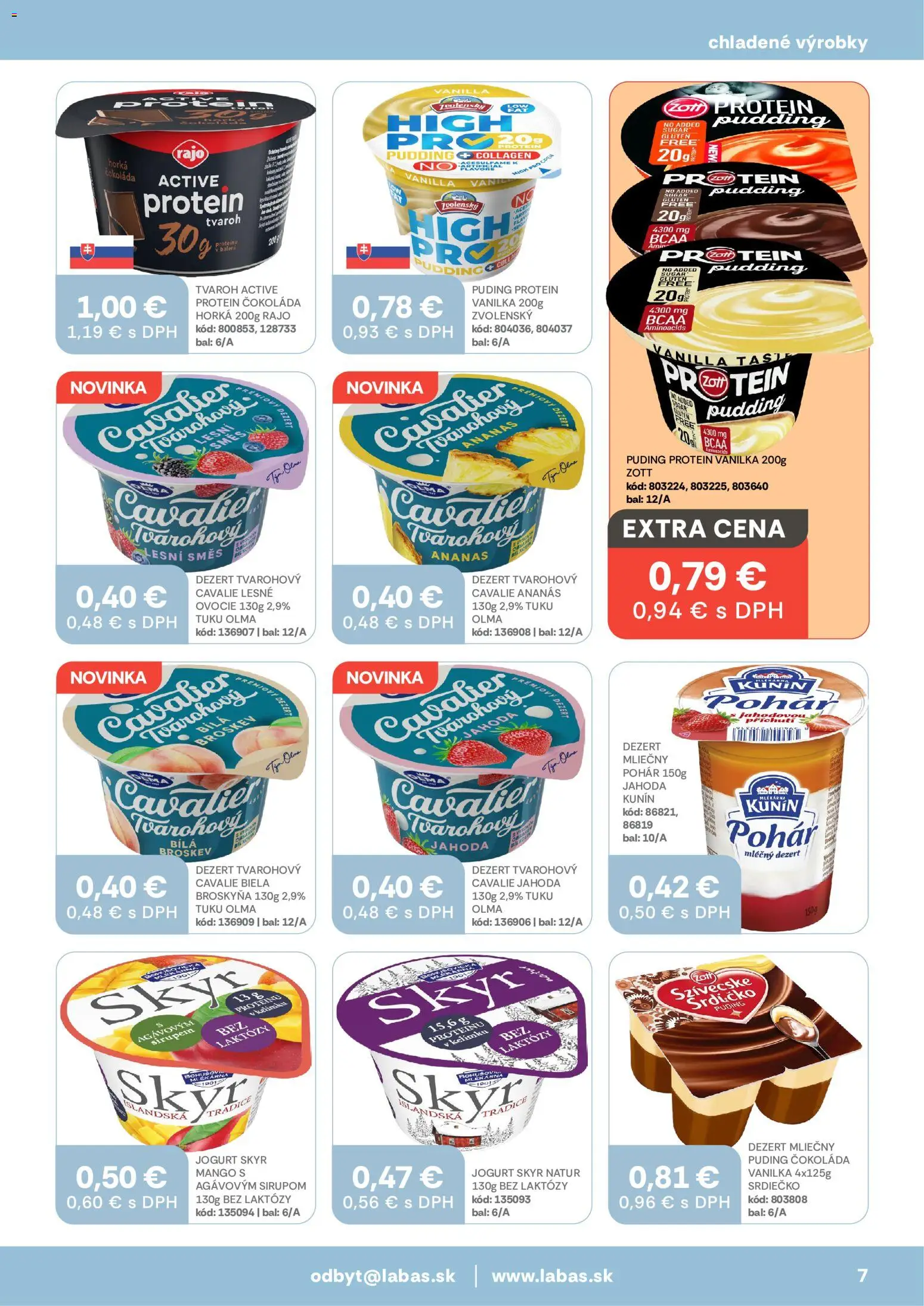 Náhľad Labaš letáku platného od 09.10.2026 - Mango, Protein, Čokoláda, Ovocie, Dezert, Skyr, Jogurt, Vanilka