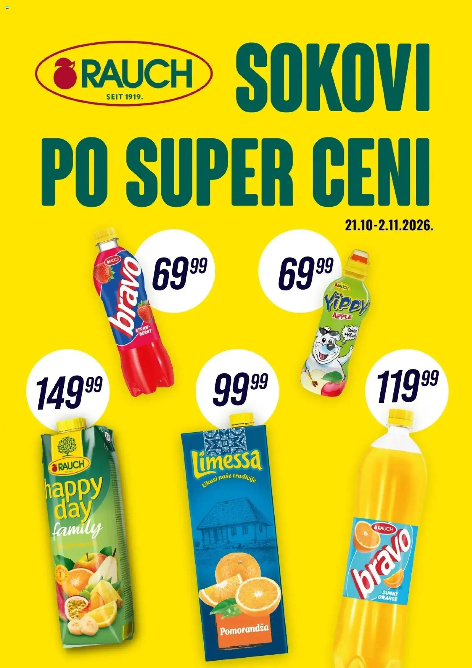 Pregled Tekijanka kataloga - važi od 21.10.2026 - Pomorandza