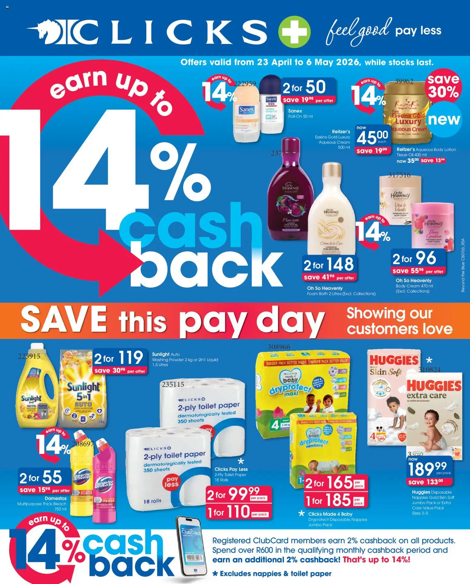 Clicks Specials from 23/04 - 06/05/2026