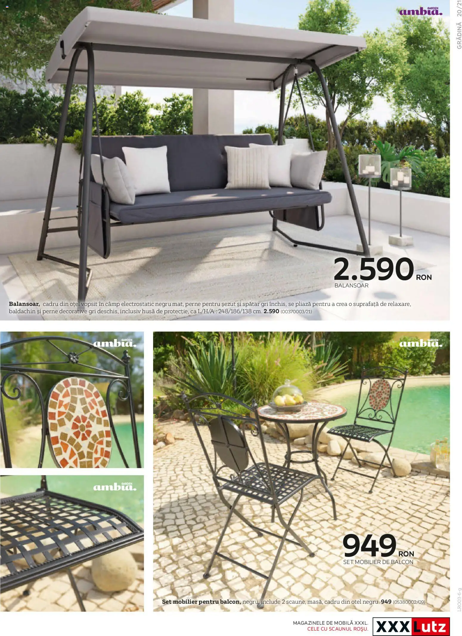 Previzualizarea de cataloage: XXXLutz XXXLutz Catalog grădină valabil de la 09.03.2026 - Balansoar, Perne
