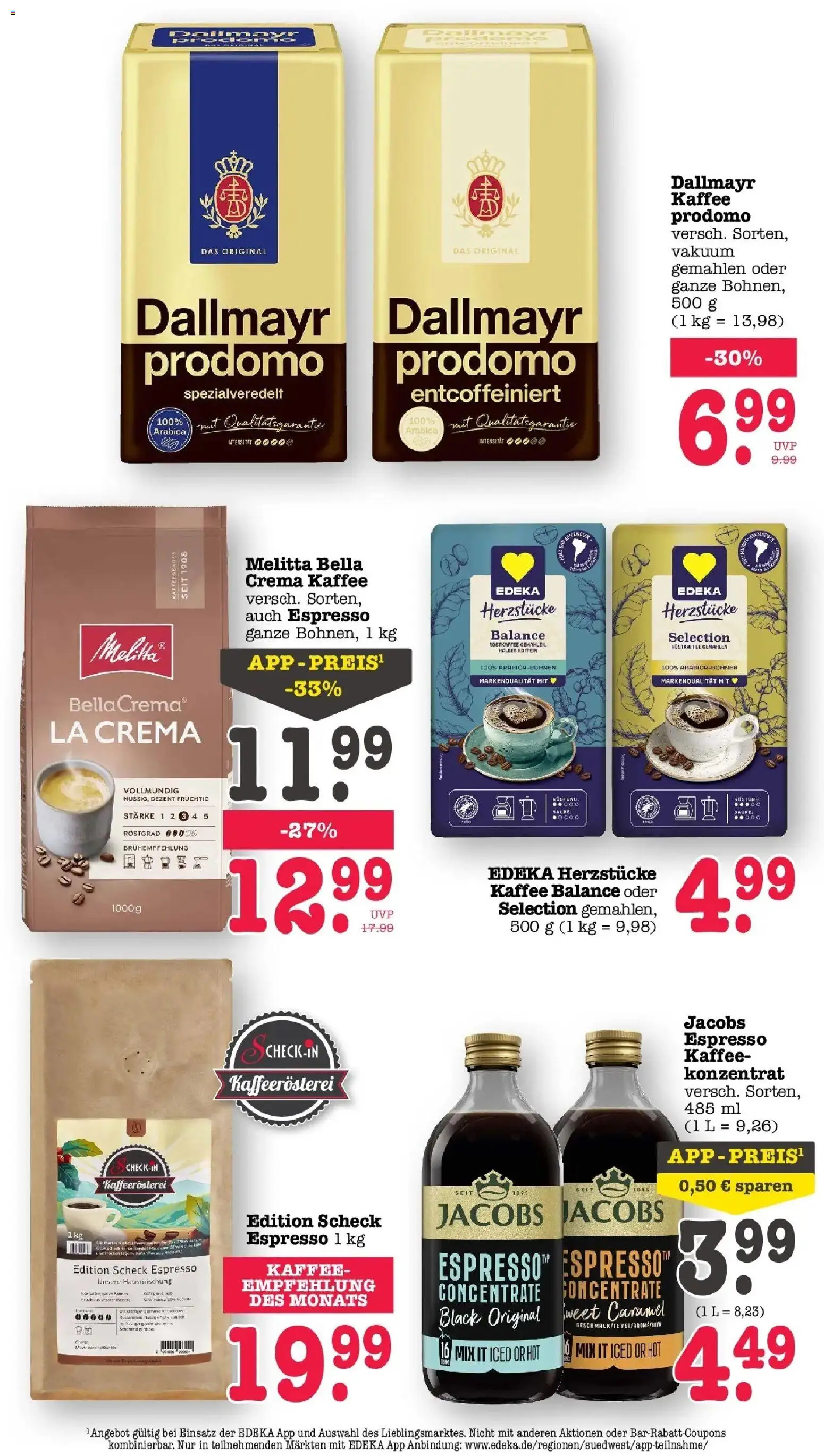 Vorschau von dem Prospekt des Geschäftes Edeka, gültig ab dem 26.10.2026 - Kaffee, Dallmayr, Melitta