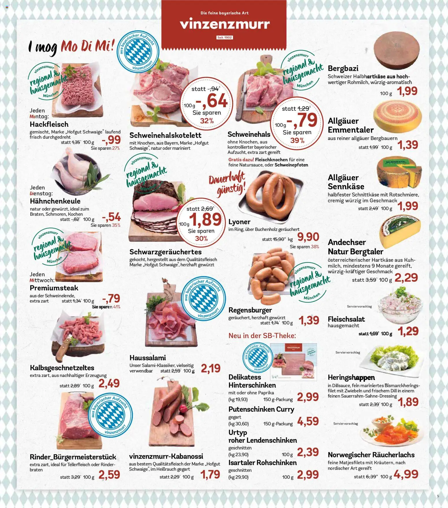 Vorschau von dem Prospekt des Geschäftes AEZ, gültig ab dem 05.10.2026 - Hackfleisch, Paprika, Dill, Räucherlachs, Zwiebeln