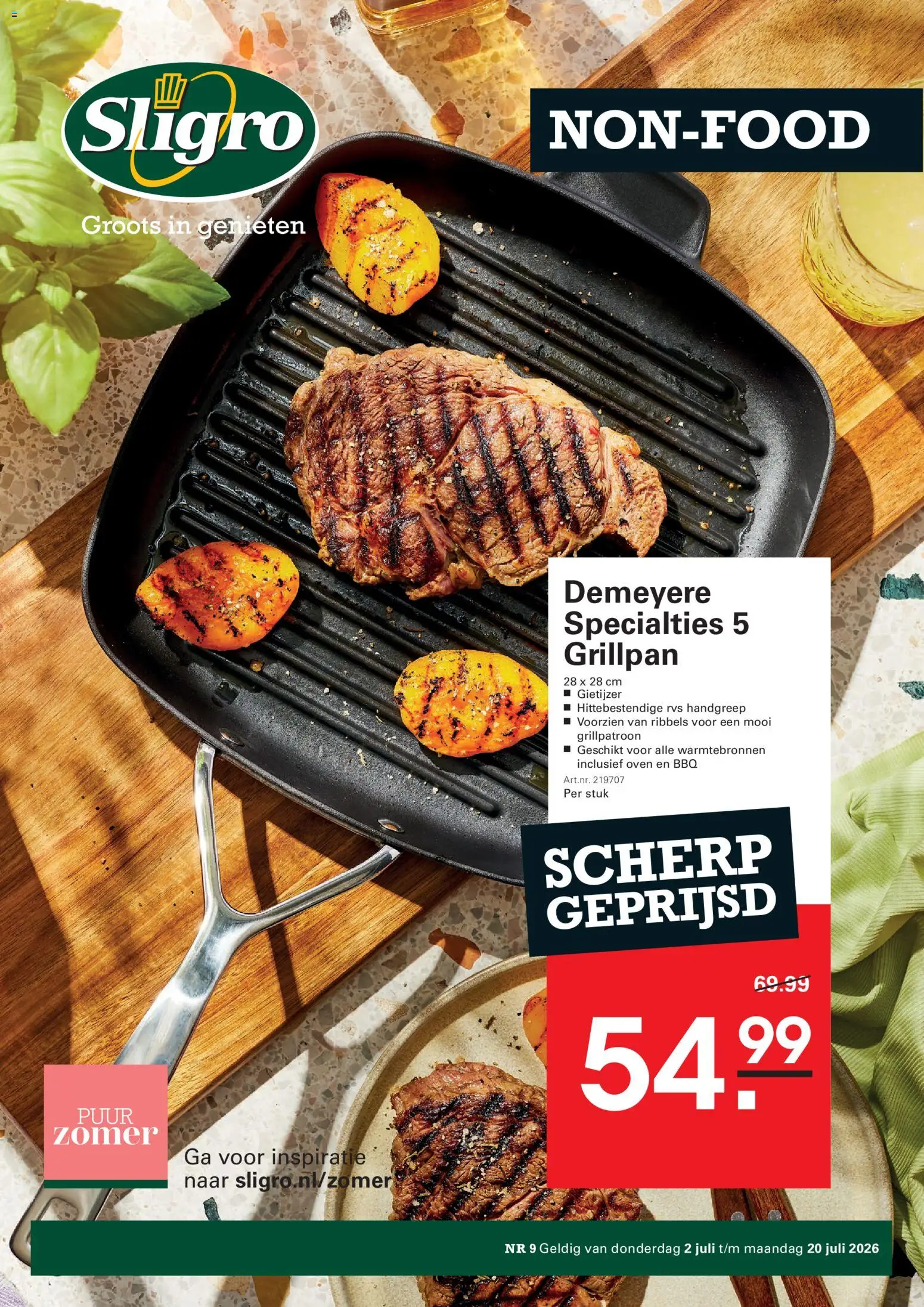 Voorbeeld van Sligro Folder Non-food van winkel Sligro geldig vanaf 02/07/2026 - Oven, Gietijzer