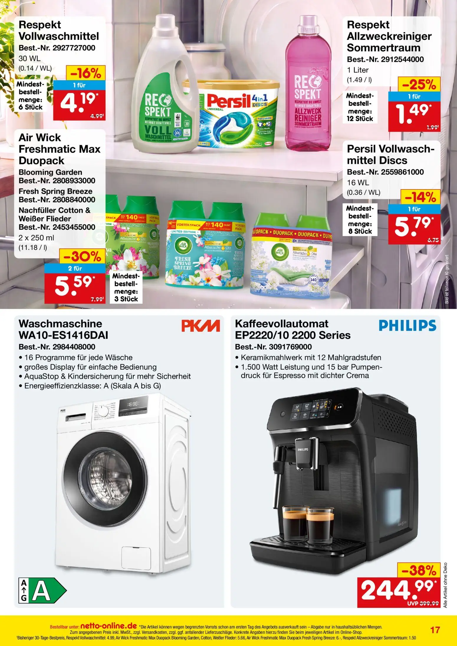 Vorschau von dem Prospekt des Geschäftes Netto Marken-Discount, gültig ab dem 01.10.2026 - Waschmaschine, Kaffeevollautomat, Philips, Waschmittel, Persil