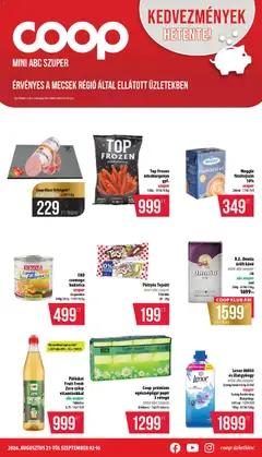 COOP - COOP - Mini & Abc & Szuper / Mecsek megtekintése, amely érvényes 2026.08.21.-től
