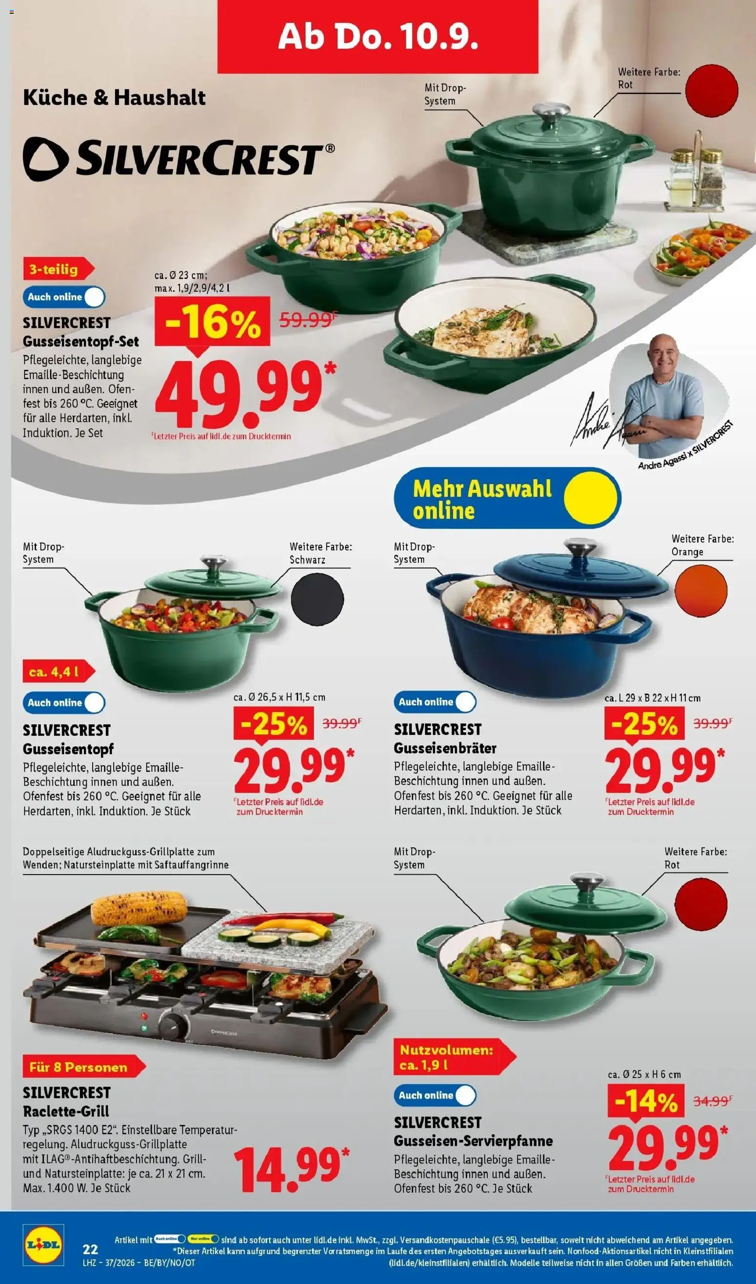 Vorschau von dem Prospekt des Geschäftes Lidl, gültig ab dem 07.09.2026 - Küche, Raclette, Grill, Ofen