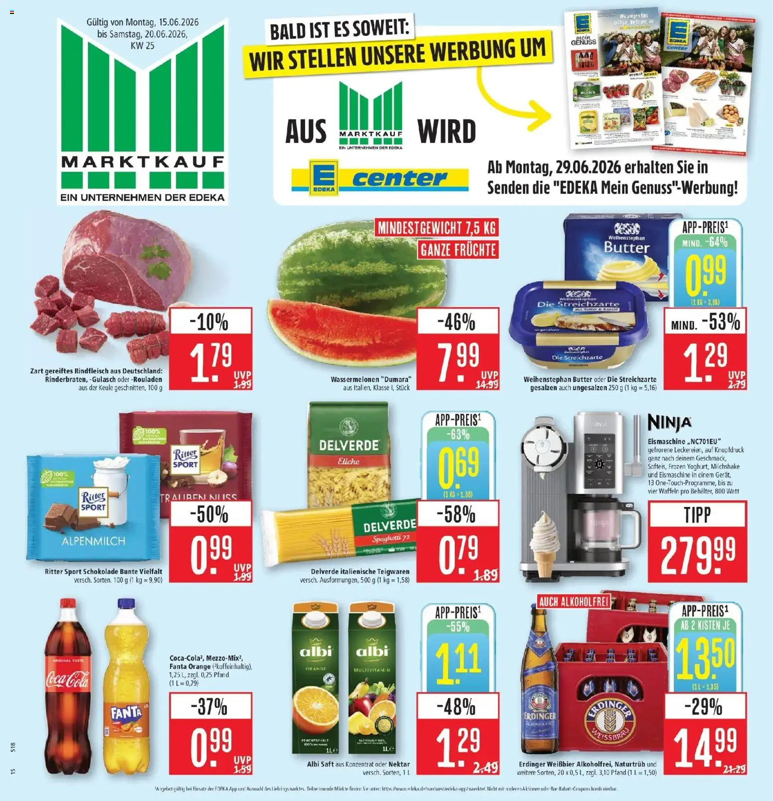 Vorschau von dem Prospekt des Geschäftes Marktkauf, gültig ab dem 15.06.2026