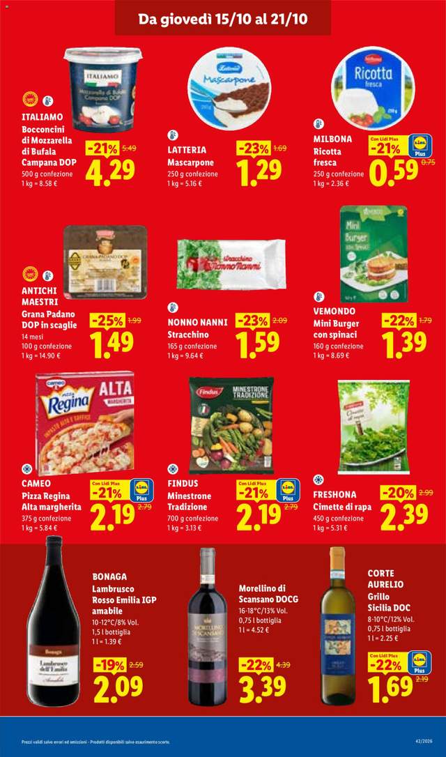 Nuovo volantino Lidl dal 15/10