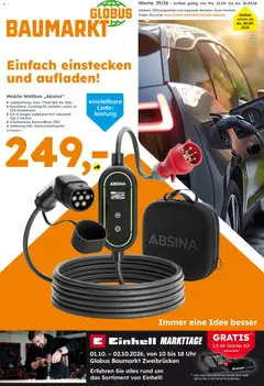 Vorschau von dem Prospekt des Geschäftes Globus Baumarkt, gültig ab dem 20.09.2026