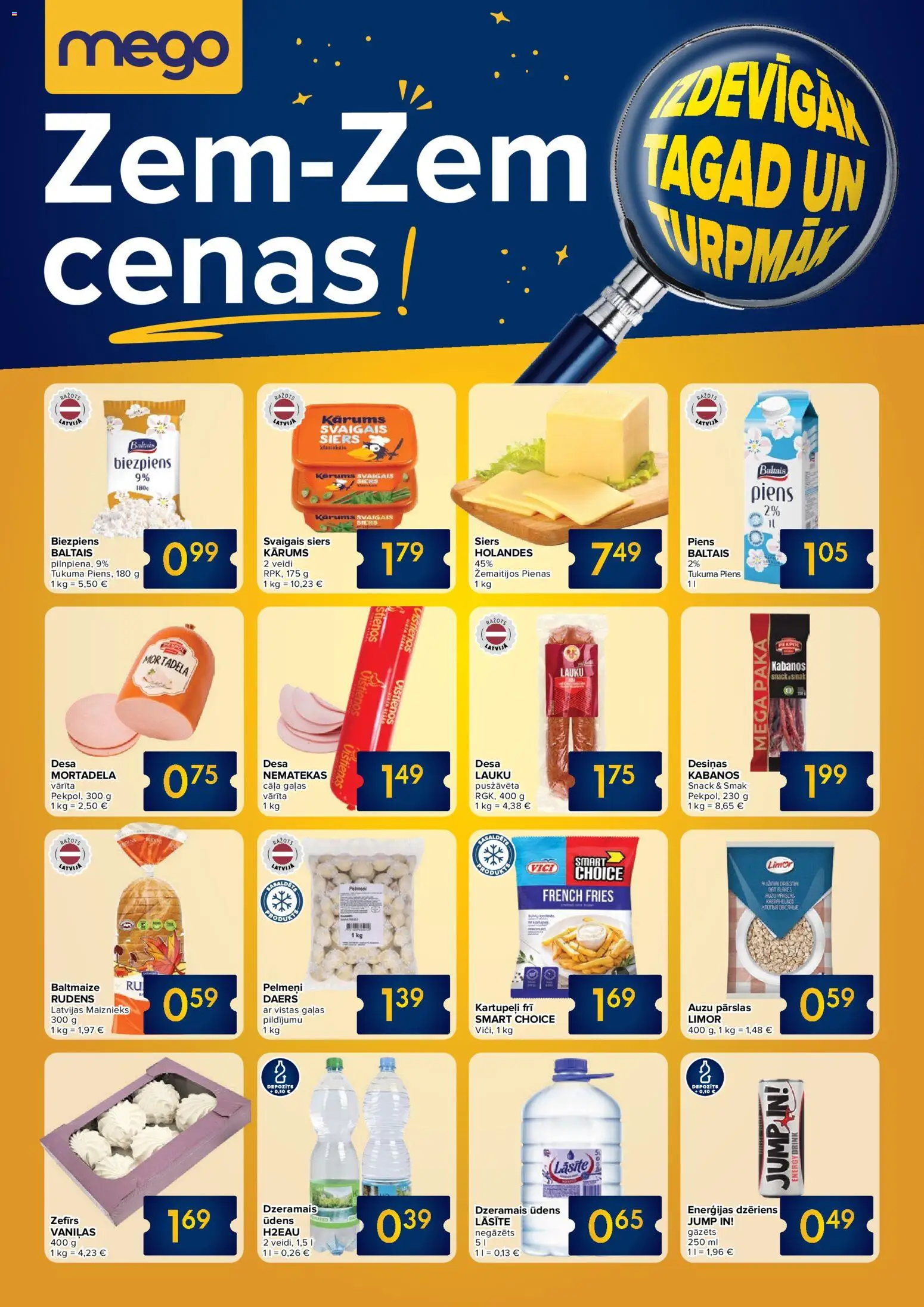 Skatīt Mego akciju bukletu, derīgs no 09.06.2026.