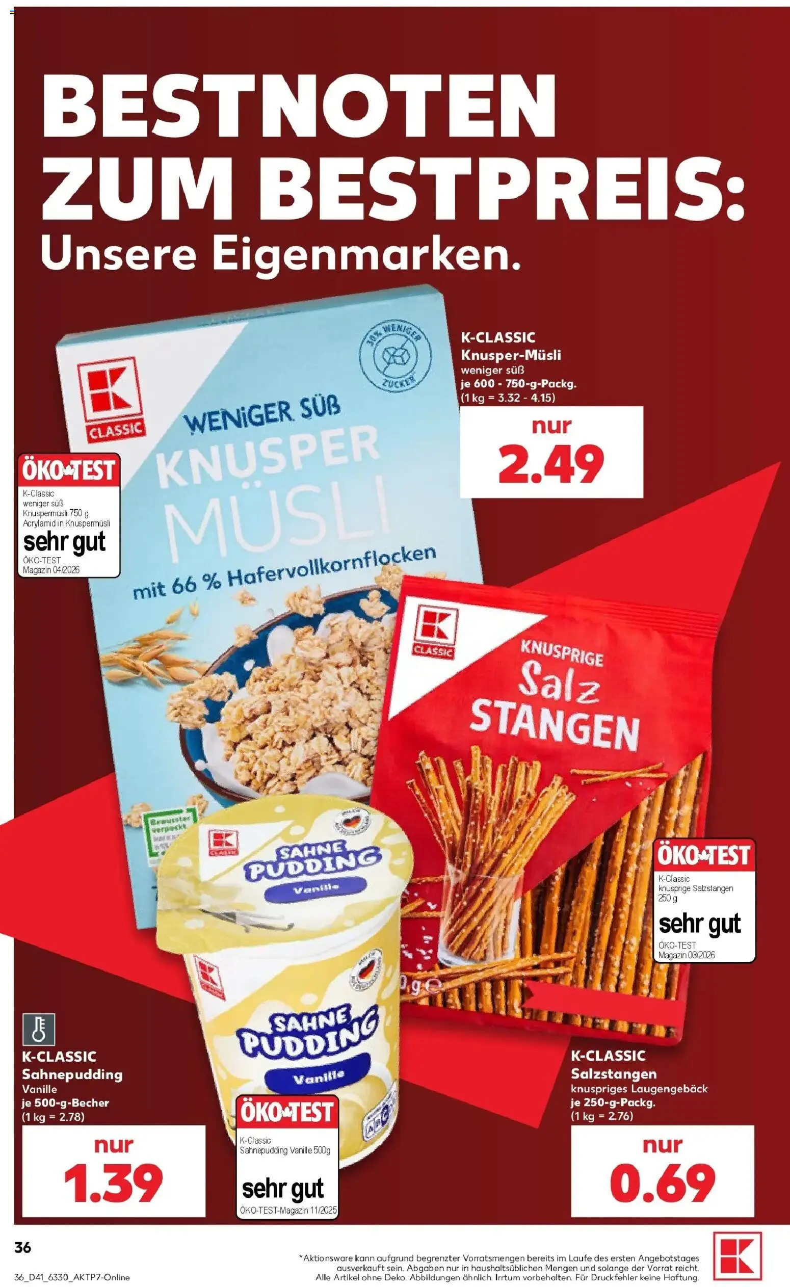 Vorschau von dem Prospekt des Geschäftes Kaufland, gültig ab dem 08.10.2026 - Zucker, Salz, Sahne, Pudding, Magazin, Vanille, Musli