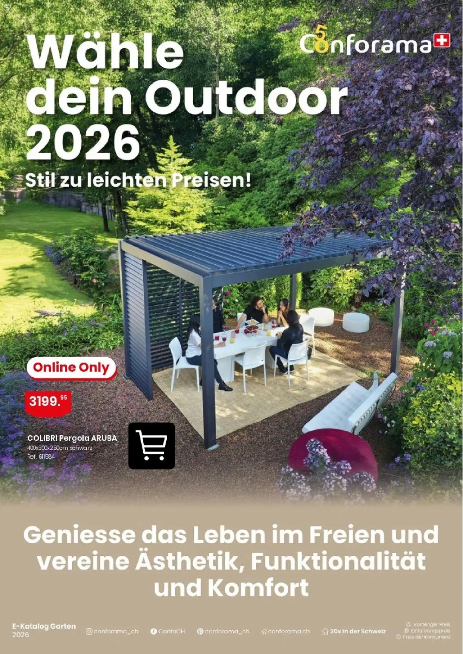 Vorschau des Merkblatts Conforama aktionen Sonnenschirme vom Shop Conforama gültig von 07.10.2026 bis 31.12.2026