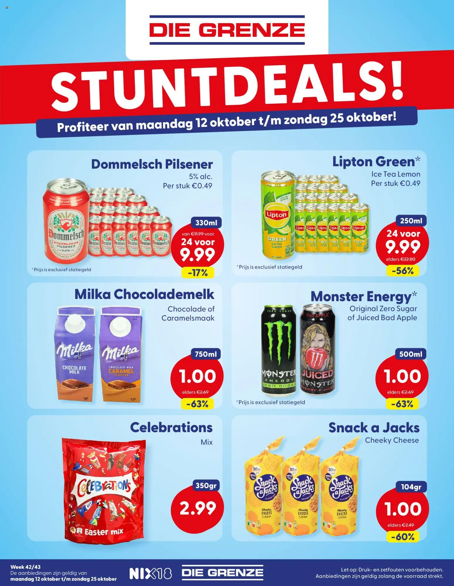 Voorbeeld van Die Grenze folder van winkel Die Grenze geldig vanaf 12-10-2026 - Monster, Chocolade, Bad, Ice Tea