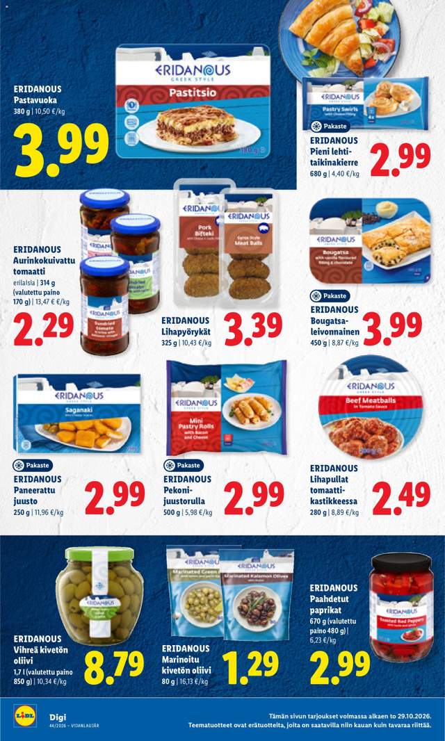 Uusi Lidl tarjouslehti alkaen 29/10