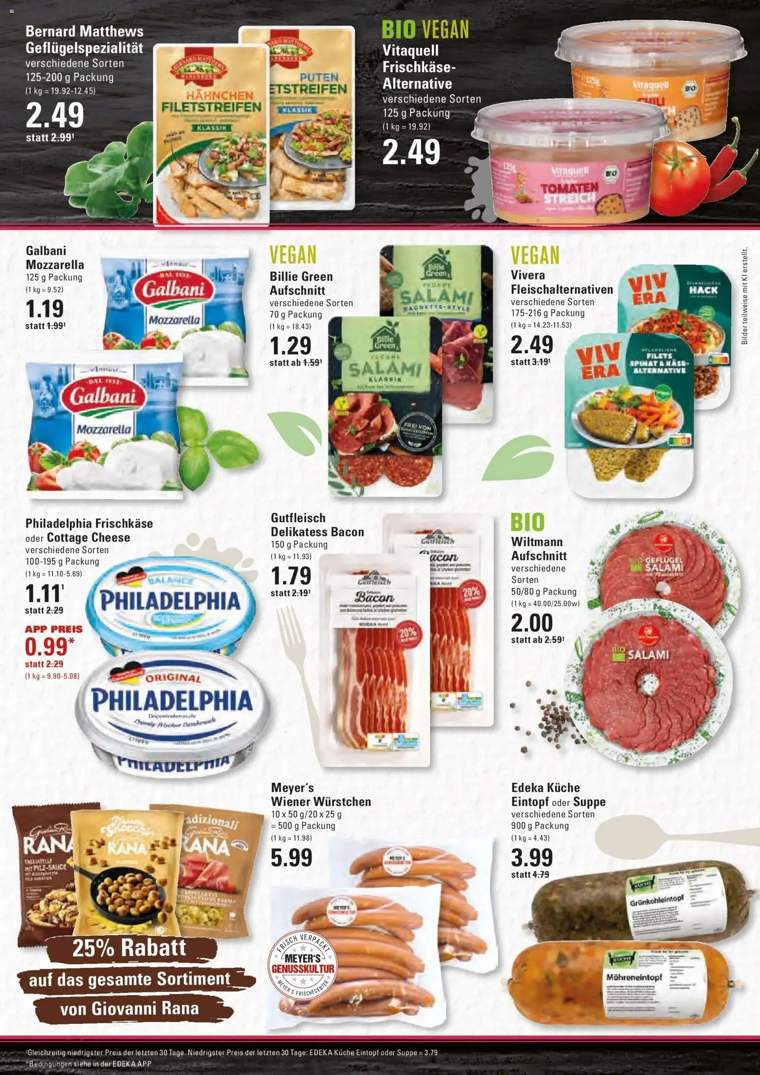 Vorschau von dem Prospekt des Geschäftes Edeka, gültig ab dem 26.10.2026 - Bilder, Küche, Käse, Mozzarella, Salami, Tomaten, Frischkase, Hahnchen