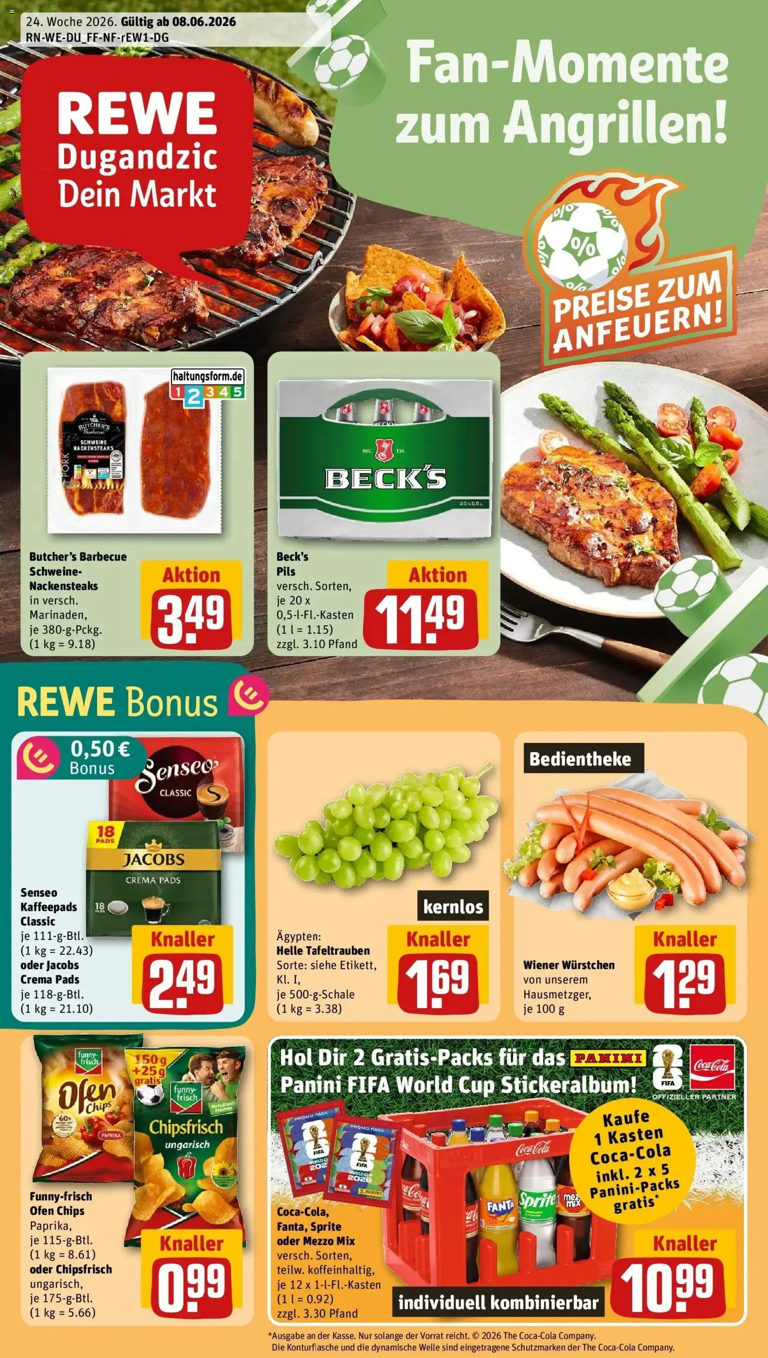 Vorschau von dem Prospekt des Geschäftes Rewe, gültig ab dem 08.06.2026