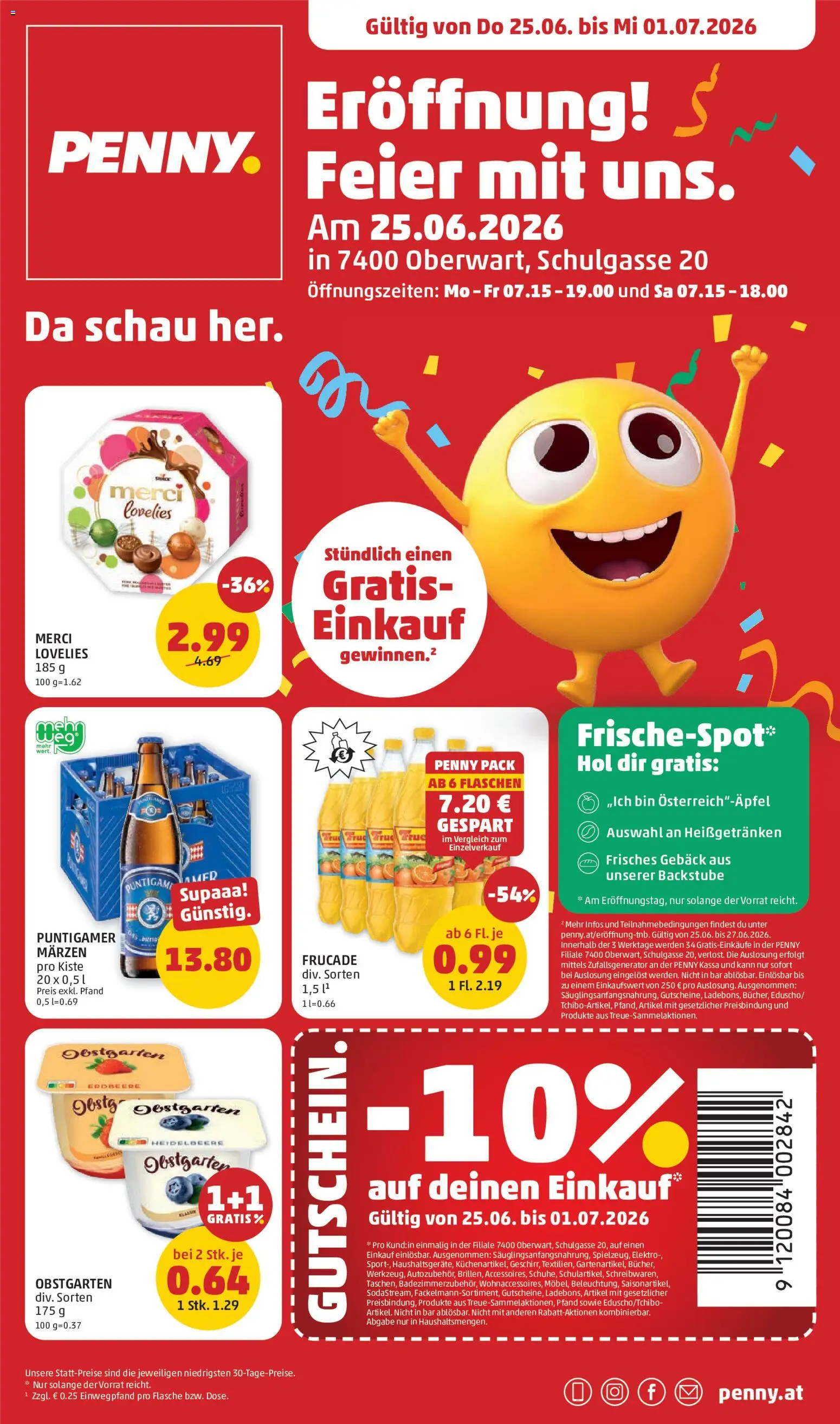 Vorschau der Angebote: Penny Markt Penny Markt Eröffnung in 7400 Oberwart gültig ab 25.06.2026