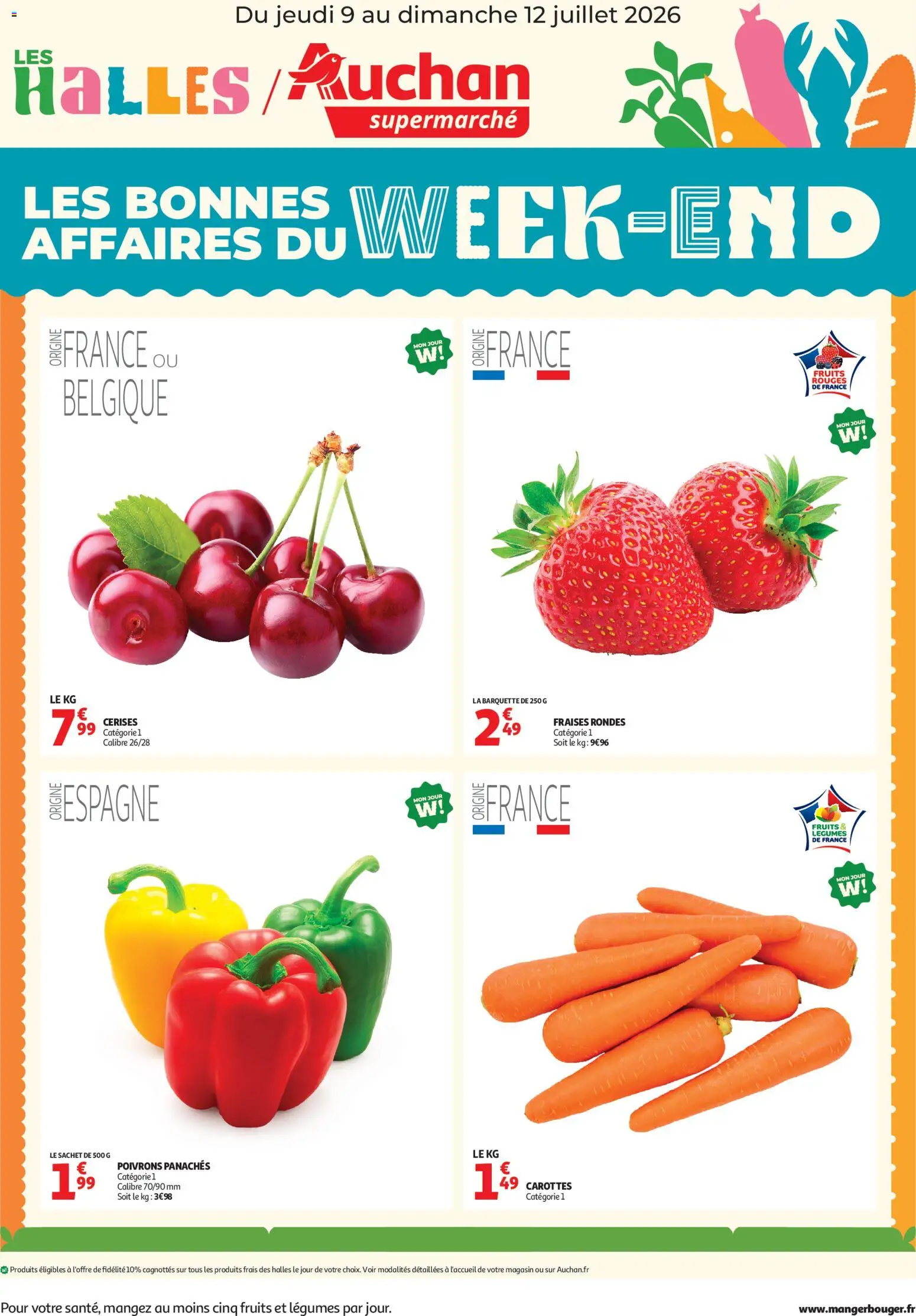 Voorbeeld van Auchan Les bons plans du week-end dans votre super ! van winkel Auchan geldig vanaf 09/07/2026 - La