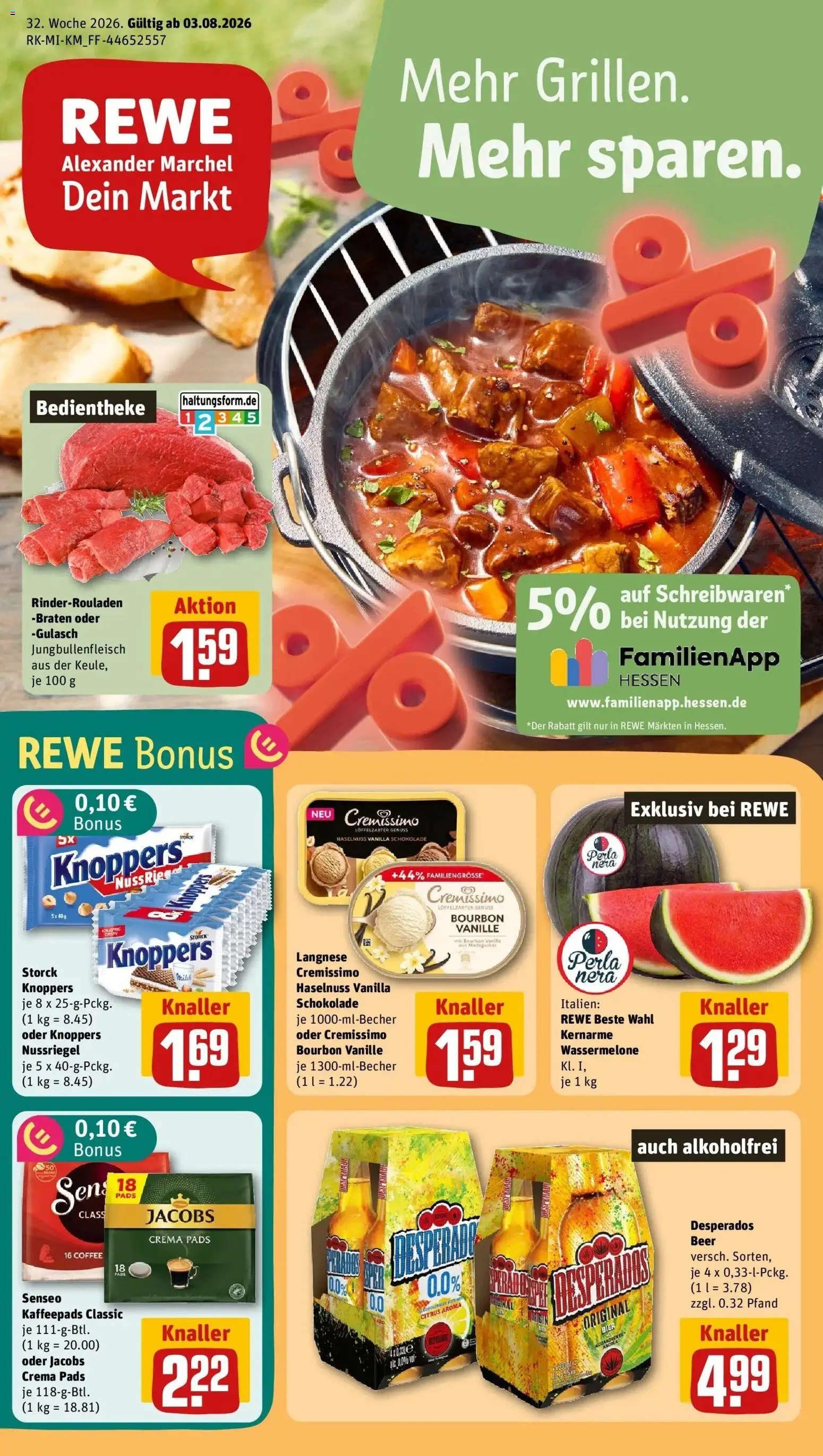 Vorschau von dem Prospekt des Geschäftes Rewe, gültig ab dem 03.08.2026
