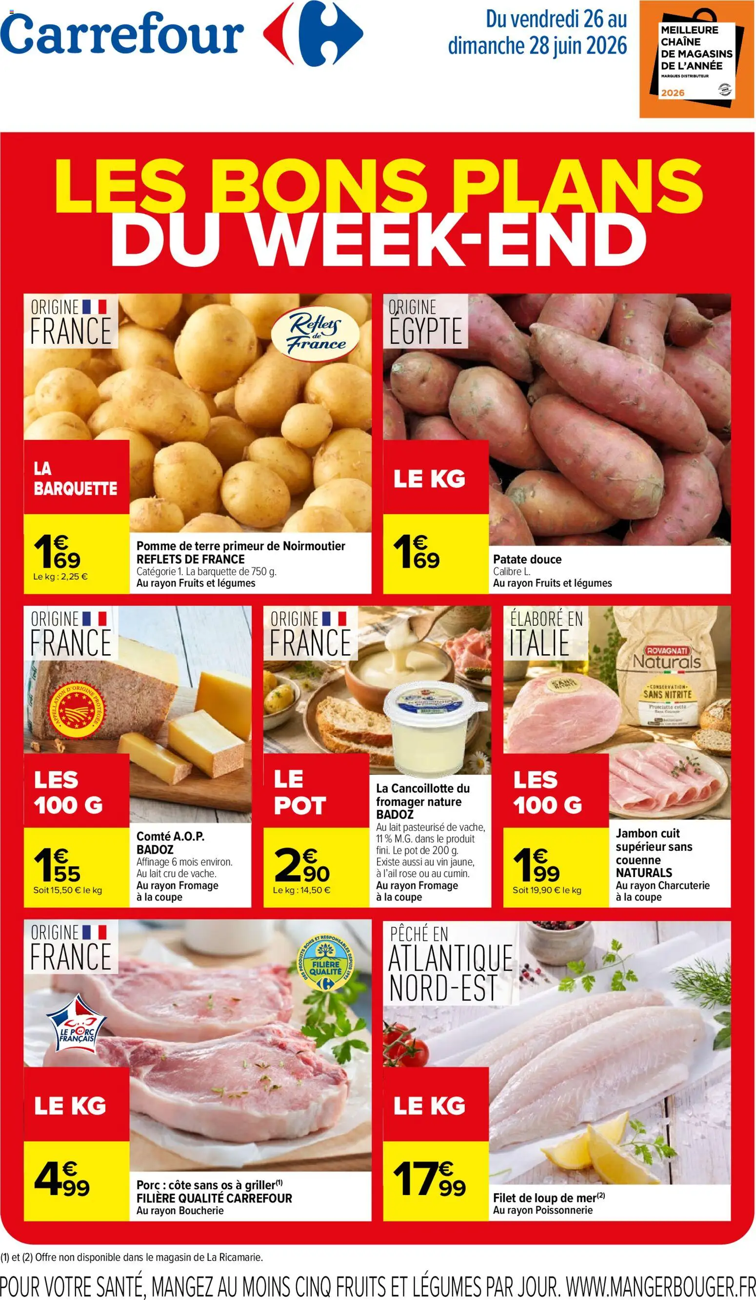 Prévisualisation de Carrefour les bons plans du week-end du magasin Carrefour formulaire valide 26/06/2026