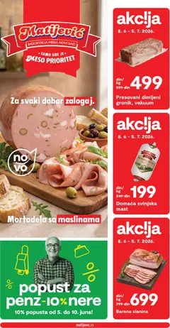 Pregled Matijevic kataloga - važi od 08.06.2026