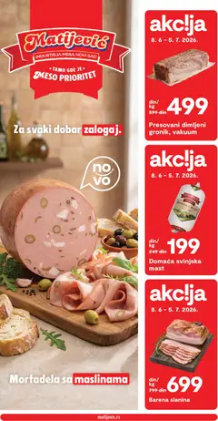 Pregled Matijevic kataloga - važi od 08.06.2026