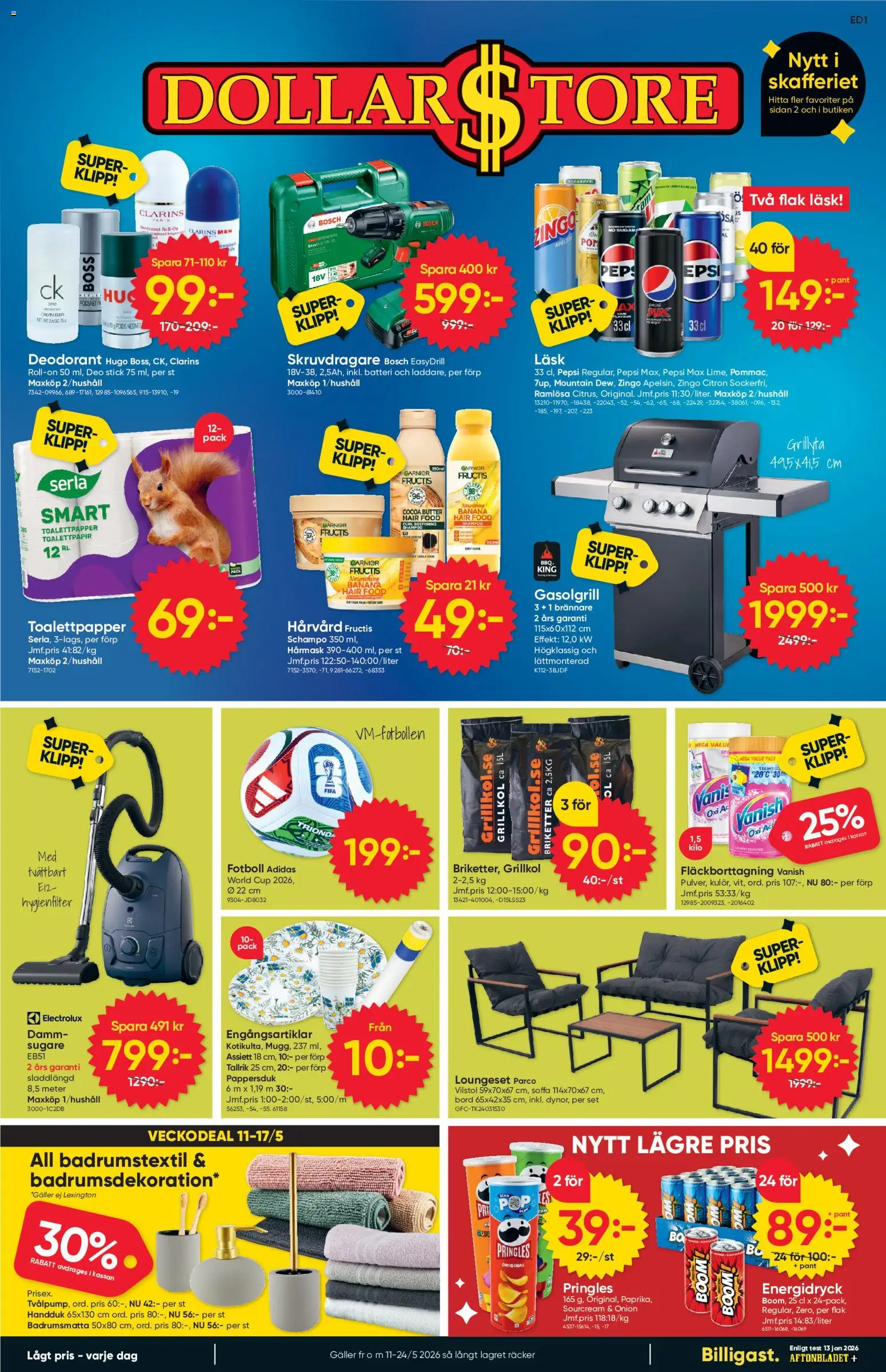 Förhandsgranska reklamblad Dollar Store erbjudanden från butik Dollar Store gäller från 11/05/2026