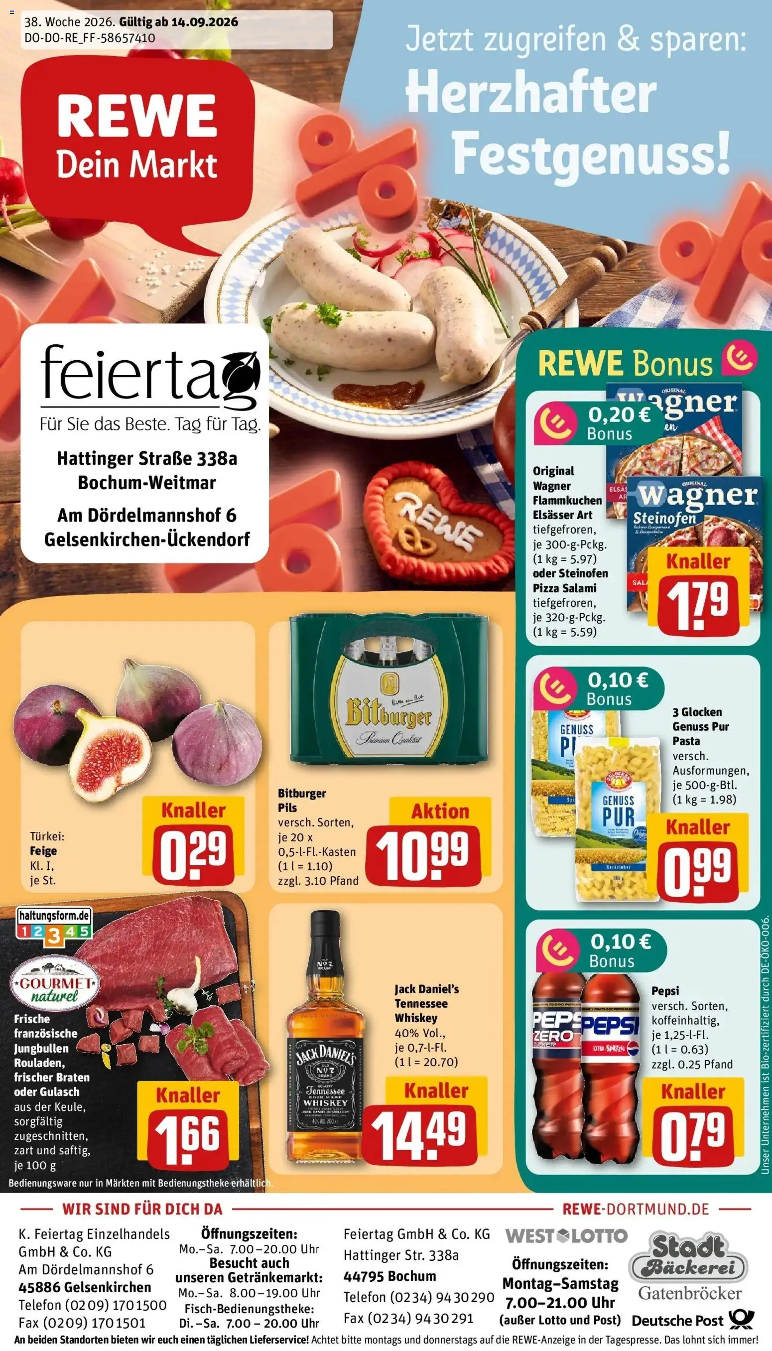 Vorschau von dem Prospekt des Geschäftes Rewe, gültig ab dem 14.09.2026