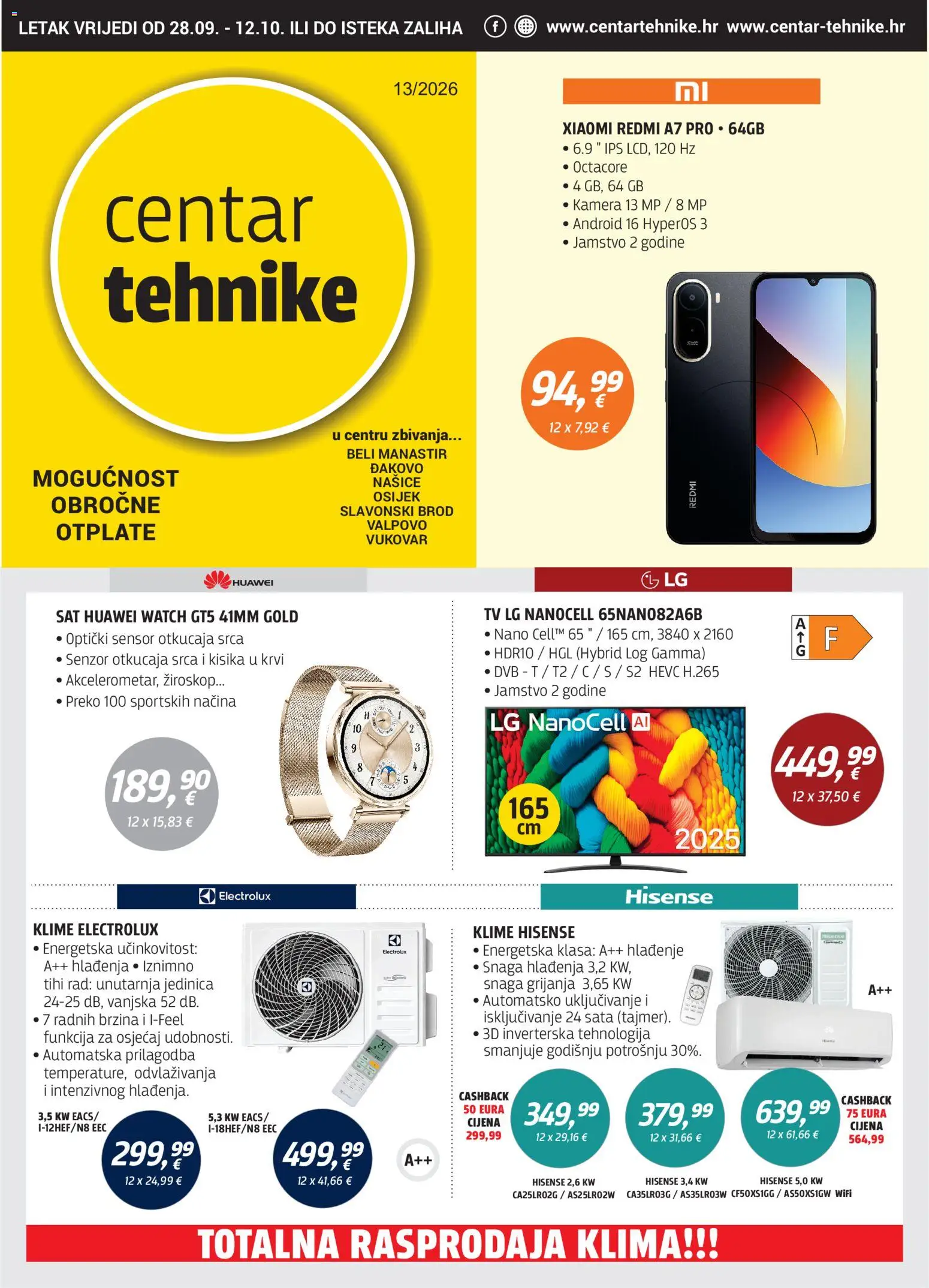 Pregled letka Centar Tehnike Katalog trgovine Centar Tehnike vrijedi od 28.09.2026
