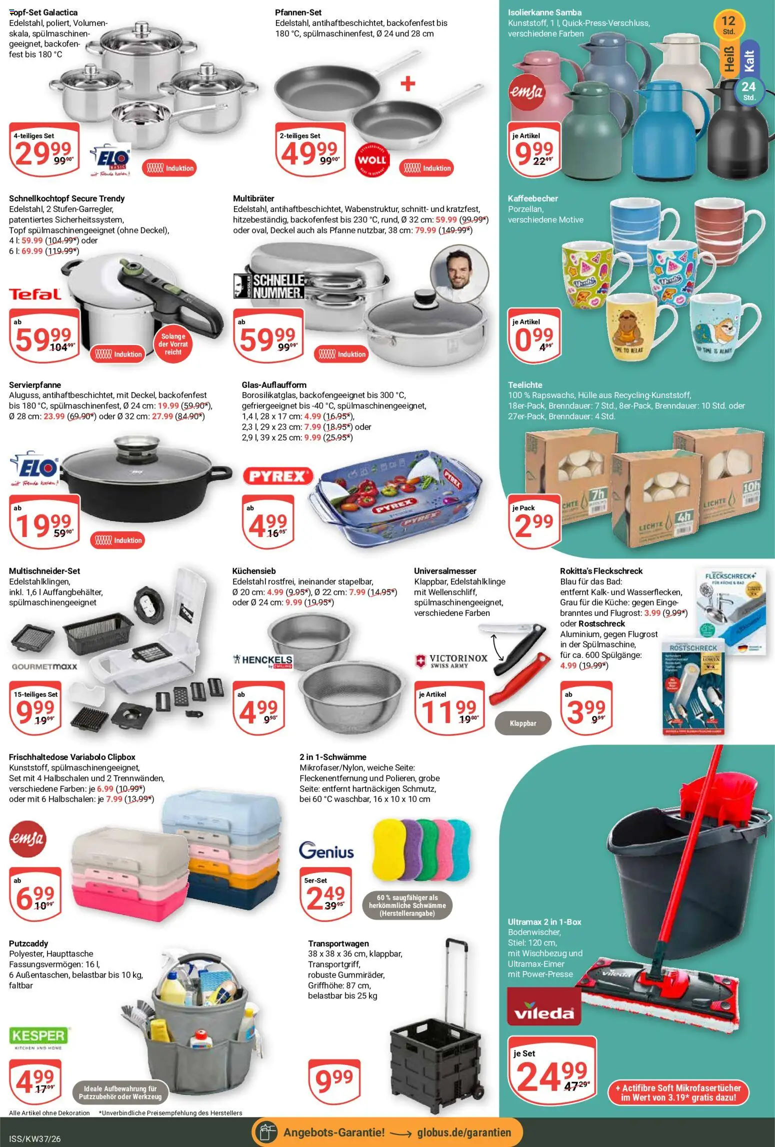 Vorschau von dem Prospekt des Geschäftes Globus, gültig ab dem 07.09.2026 - Küche, Bad, Backofen, Kalk, Schwämme, Hülle