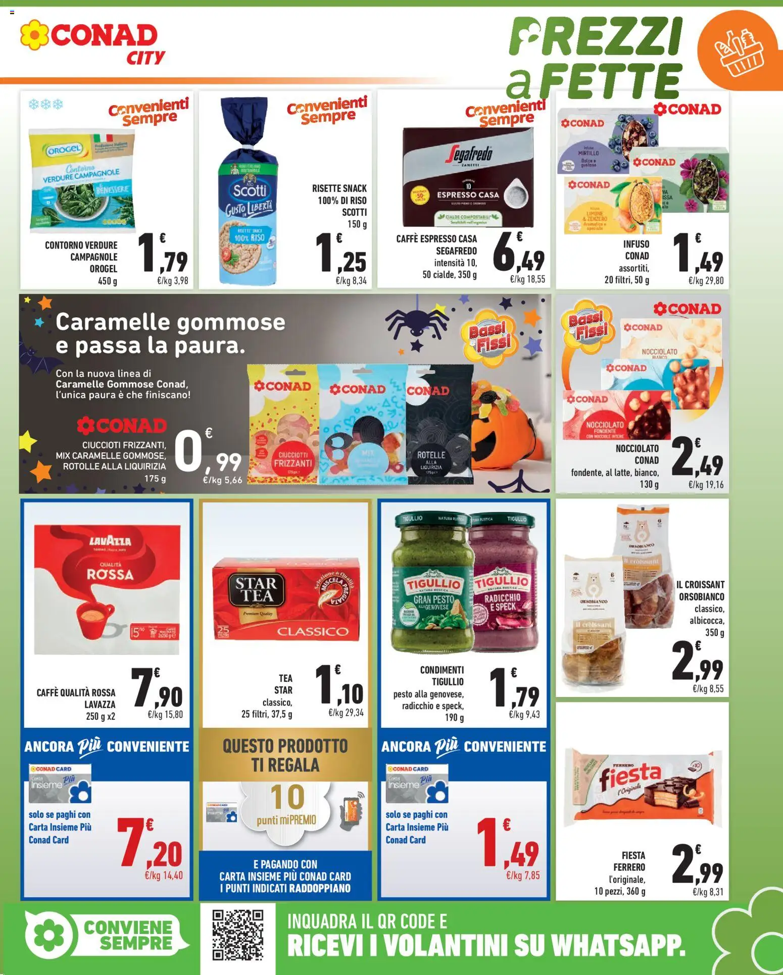 Anteprima dell'opuscolo Conad volantino City Lombardia dal negozio Conad valido da 23/10/2026 - Caffè, Croissant, Lavazza, Speck, Riso, Caramelle, Nocciole, Segafredo