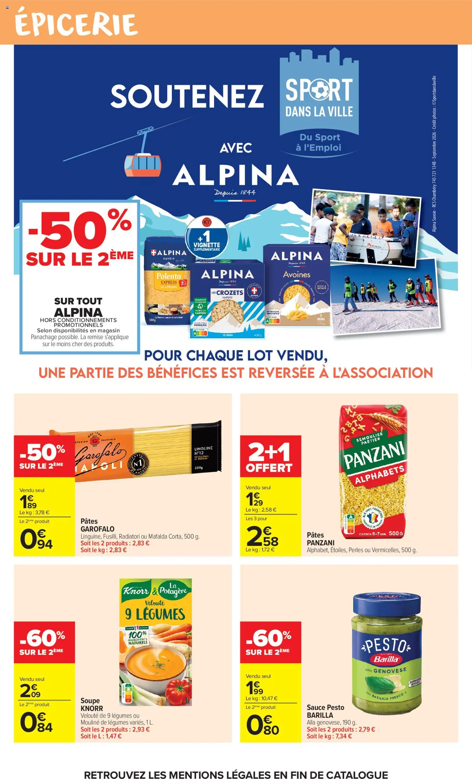 Prévisualisation de Carrefour Market catalogue du magasin Carrefour Market formulaire valide 27/10/2026 - Crozets, Pâtes, Pesto, Soupe, Barilla, Ingrédients