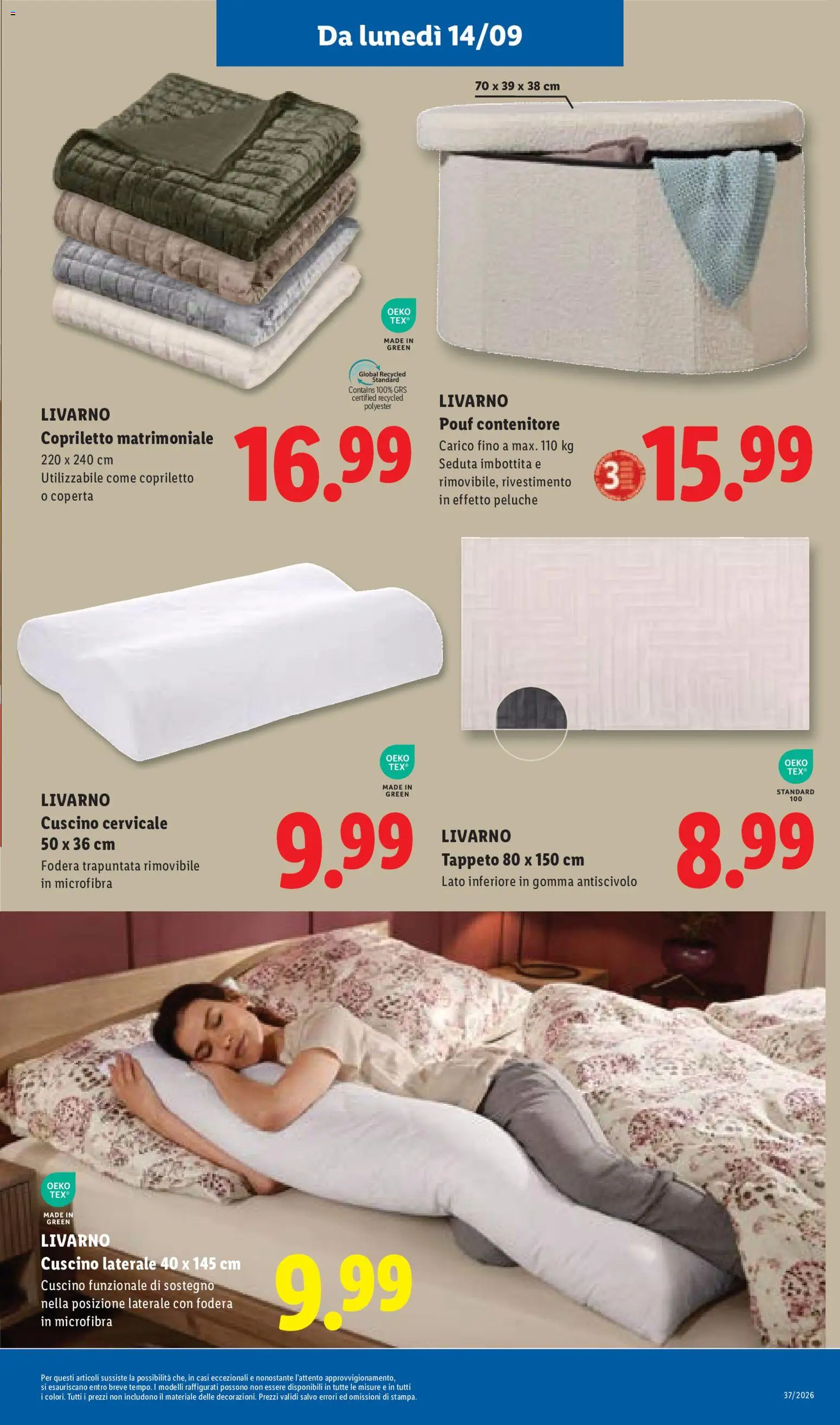 Anteprima dell'opuscolo Lidl volantino dal negozio Lidl valido da 10/09/2026 - Peluche, Tappeto, Cuscino, Contenitore, Coperta, Copriletto