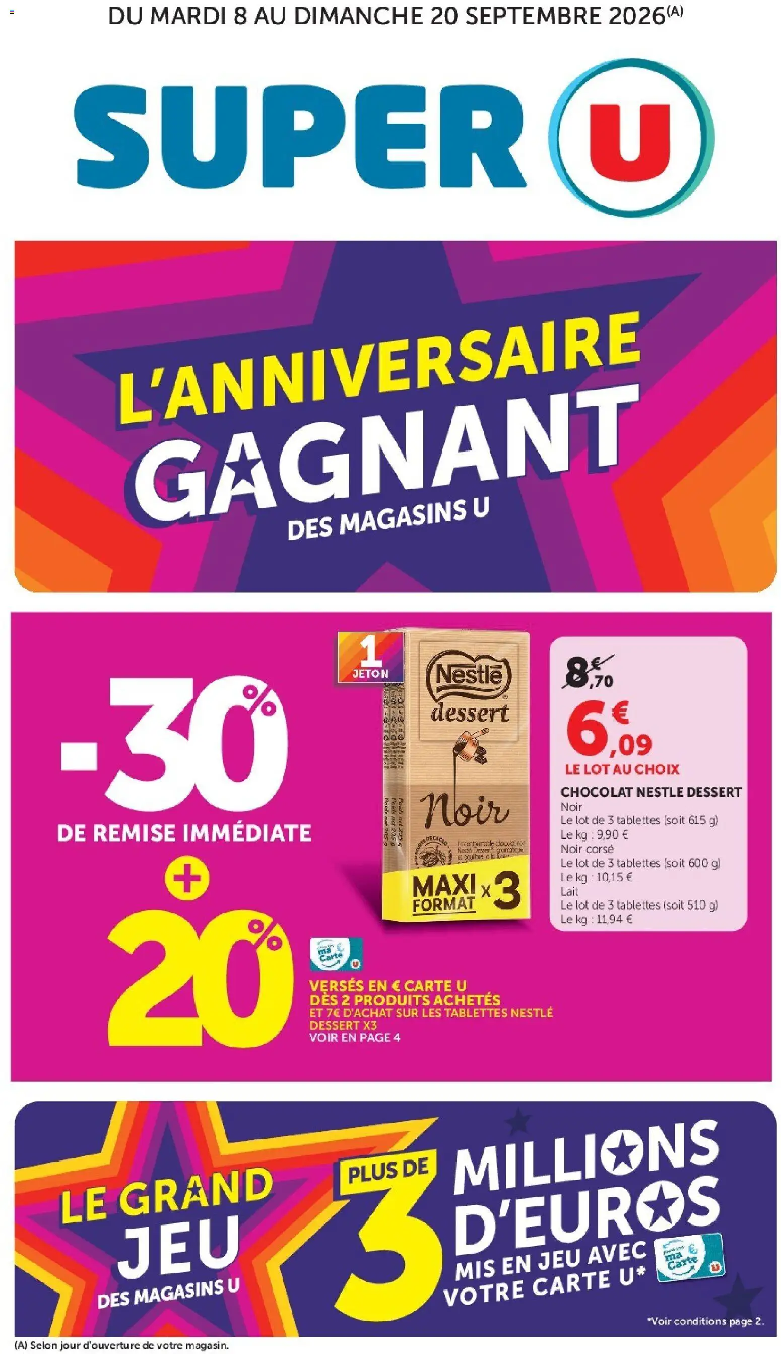 Prévisualisation de Super U catalogue du magasin Super U formulaire valide 08/09/2026