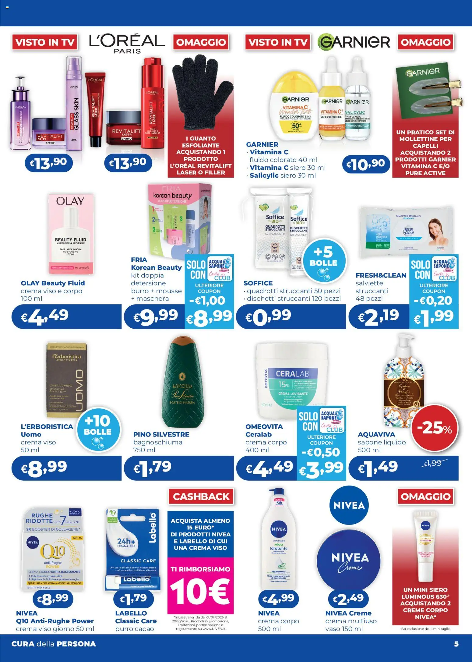 Anteprima dell'opuscolo Acqua e Sapone volantino 12/2026 dal negozio Acqua e Sapone valido da 03/09/2026 - Crema, TV, Maschera, Crema viso, Cacao, Sapone, Dischetti struccanti, Burro di karité