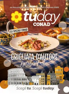 Anteprima dell'opuscolo Conad volantino Tuday Lazio dal negozio Conad valido da 23/09/2026