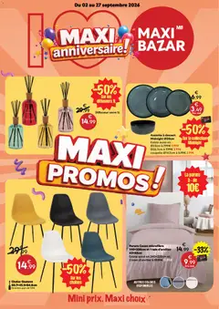Prévisualisation de Maxi Bazar - Brochure anniversaire du magasin Maxi Bazar formulaire valide 02/09/2026