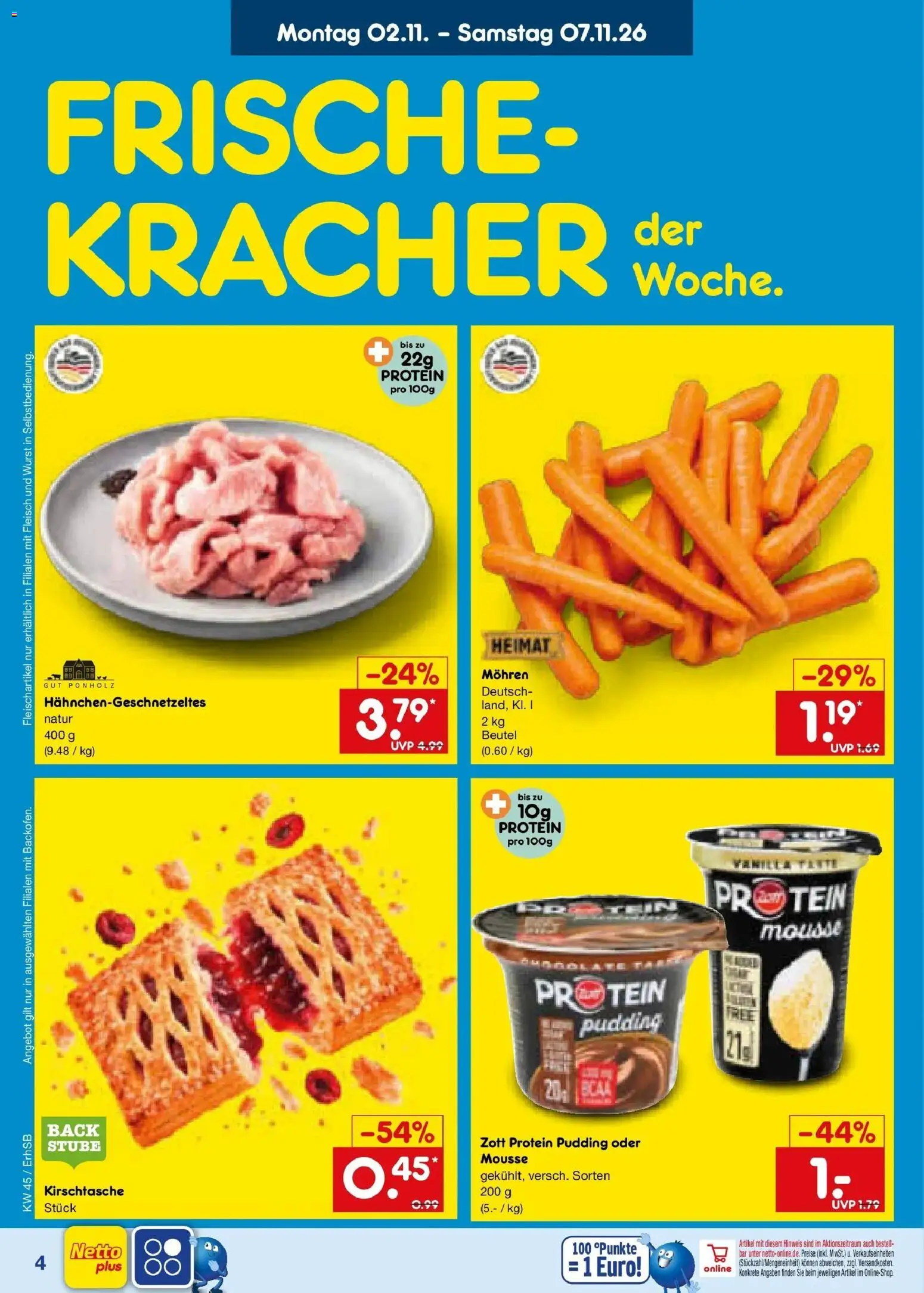 Vorschau von dem Prospekt des Geschäftes Netto Marken-Discount, gültig ab dem 02.11.2026 - Wurst, Fleisch, Pudding, Mohren