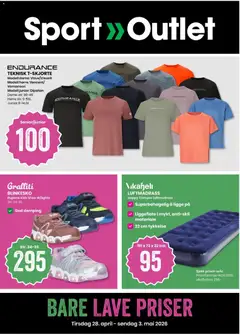 Forhåndsvis Sport Outlet kundeavis Bare lave priser fra butikk Sport Outlet gyldig fra 28/04/2026