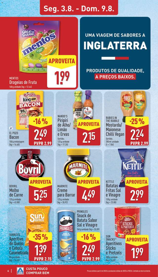 Novo folheto Aldi a partir de 03/08
