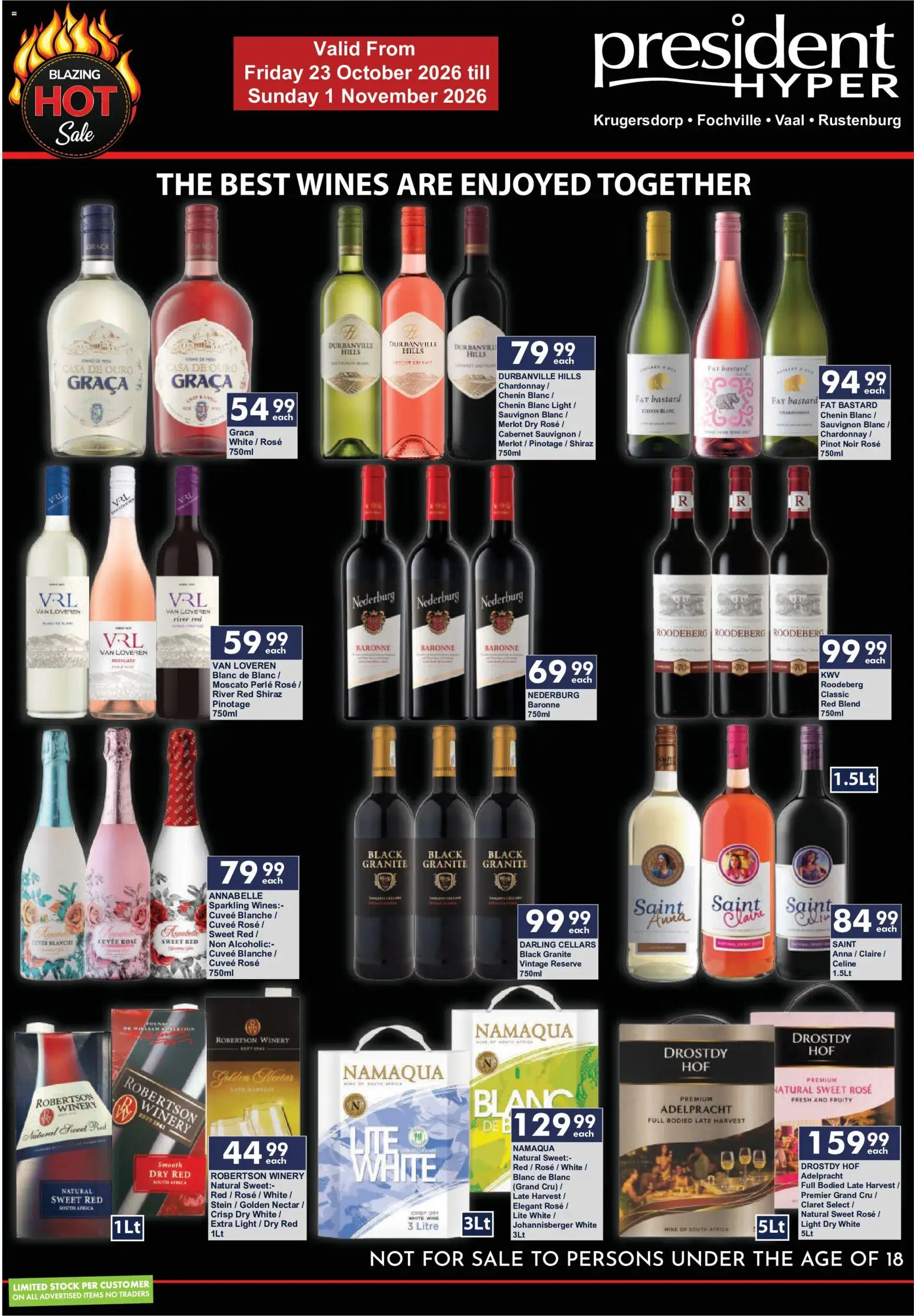 Preview of President Hyper flyer valid from 23/10/2026 - Wine, Light, Stock, Mascara