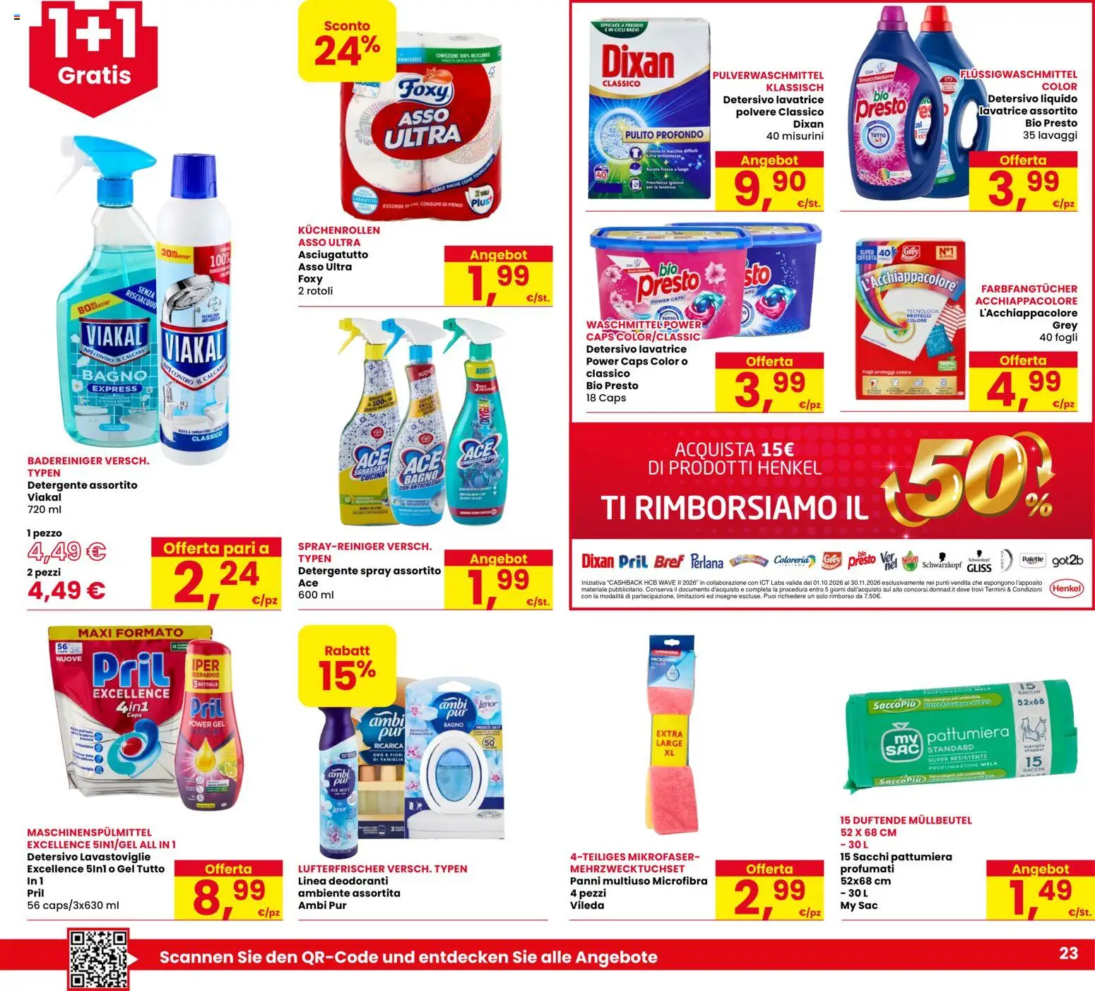 Anteprima dell'opuscolo Eurospar volantino Ora dal negozio Eurospar valido da 29/10/2026 - Fiori, Lavatrice, Bagno, Lavastoviglie, Vaniglia, Pattumiera, Panni, Asciugatutto
