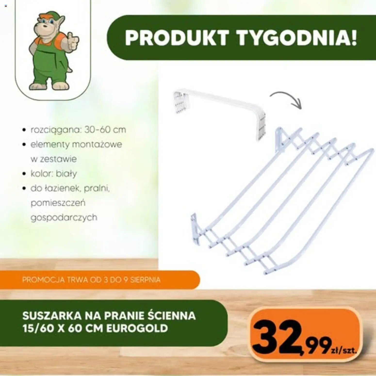 Pogląd gazetki "Hipper gazetka" ze sklepu Hipper ważnej od 03.08.2026 - Suszarka na pranie, Suszarka