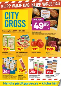 Förhandsgranska reklamblad City Gross erbjudanden från butik City Gross gäller från 07/09/2026