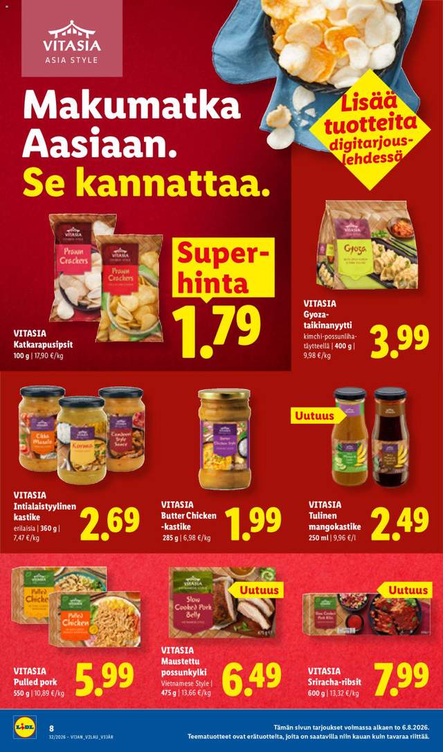 Uusi Lidl tarjouslehti alkaen 06/08