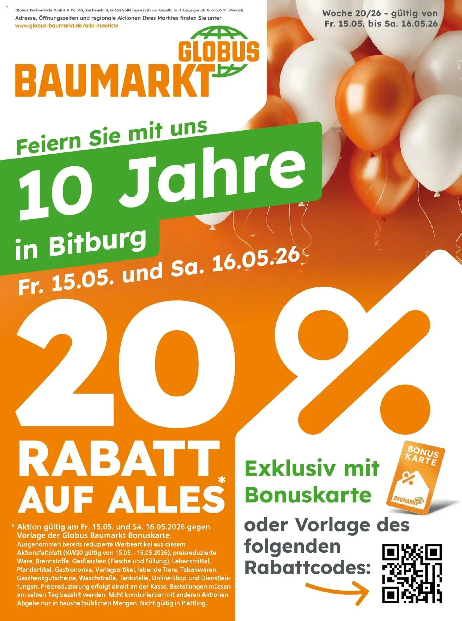 Vorschau von dem Prospekt des Geschäftes Globus Baumarkt, gültig ab dem 15.05.2026