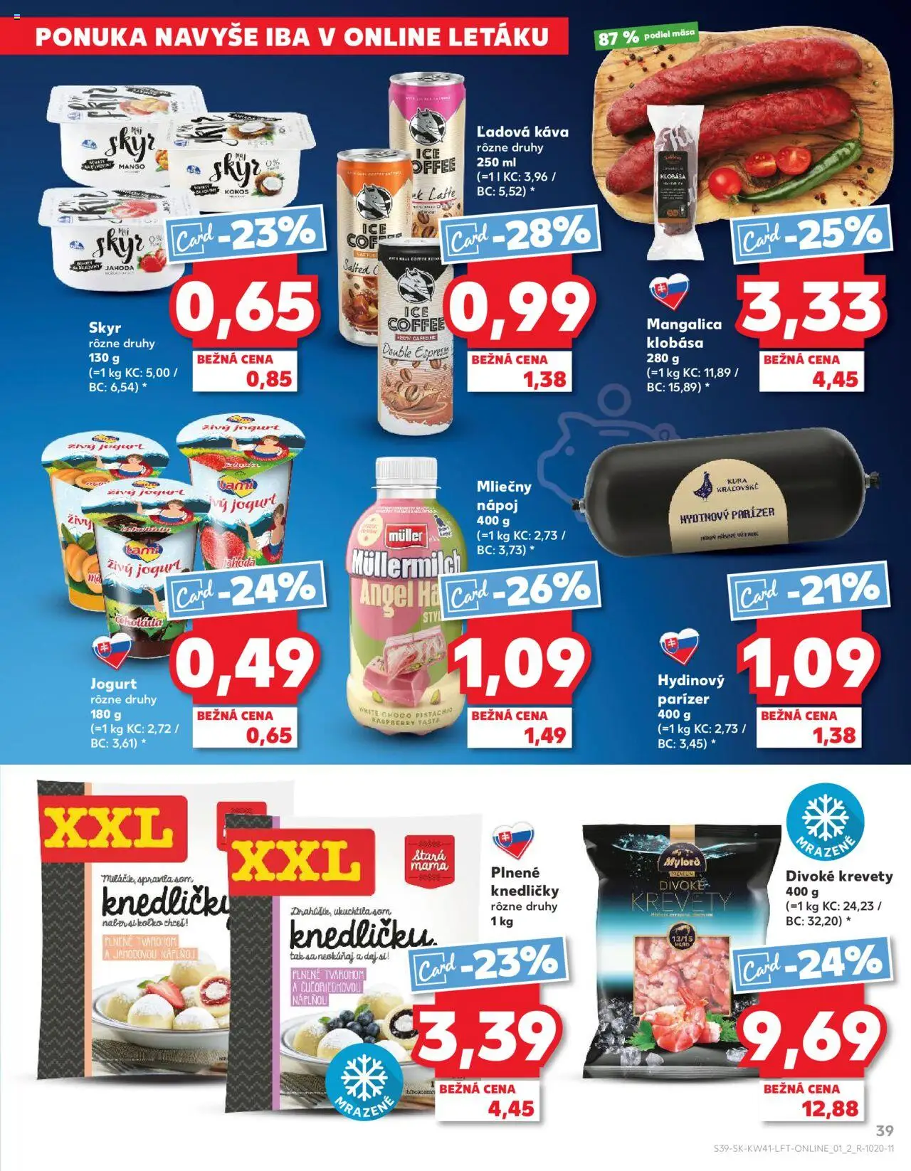 Náhľad Kaufland letáku platného od 09.10.2025 - Mango, Káva, Krevety, Skyr, Klobása, Jogurt